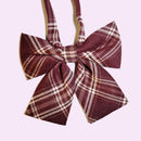Lovely Checkered School Uniform Collar Bow Bow Tie JK Japanese Sailor Style