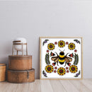 5D Diamond Painting Kit Bee Flowers Full Square Drill DIY Mosaic Wall Art Cra