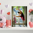 Dancing Girl Oil Paint by Numbers Hand Painted Frameless Picture Home Ornament