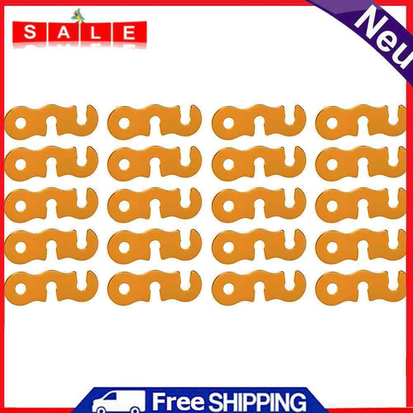 20x S-Type Outdoor Camping Rope Paracord Cord Adjustable Fixed Buckle Travel Kit