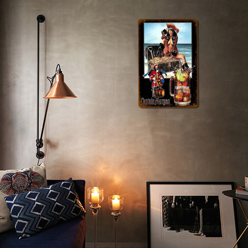 20x30cm Character Retro Tin Painting Rectangular Metal Wall Signs Decor (4)