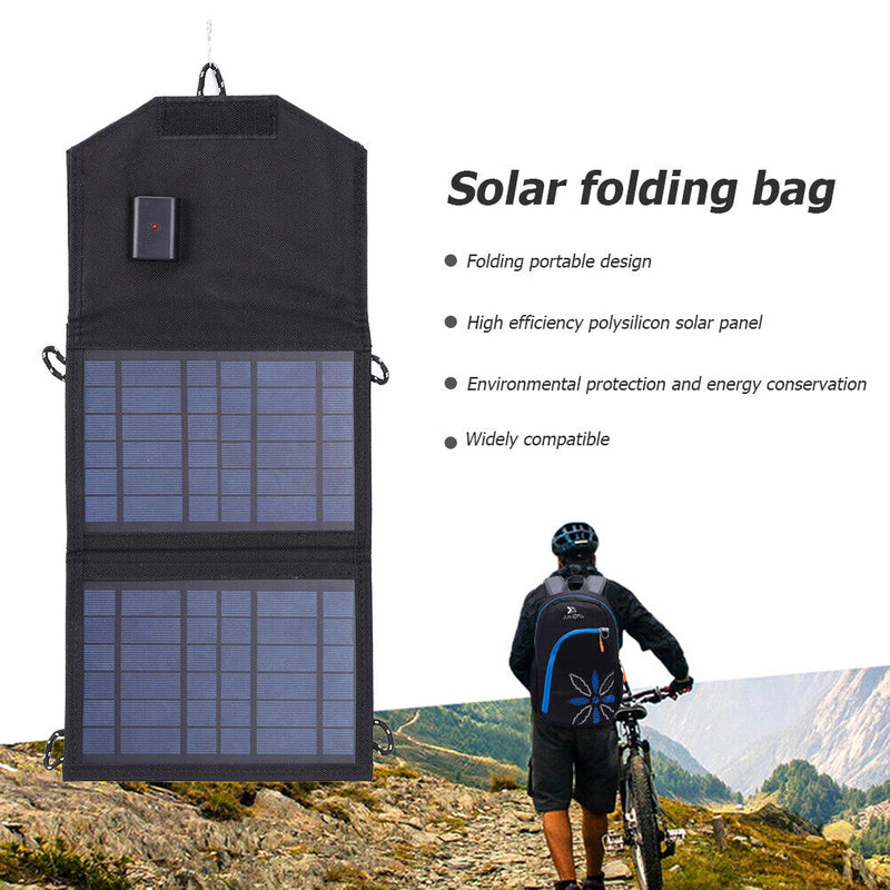 Sun Power Folding 20W Solar Cells Charger 5V 1A USB Output Devices Portable