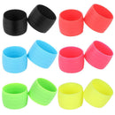 1 Pair Silicone Plug Bicycle Handlebar Buckle Sleeve Fixed Ring (Yellow)