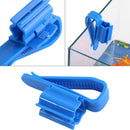 Aquarium Filtration Water Pipe Bucket Clip Tube Flow Control Clamp (Blue) Newly