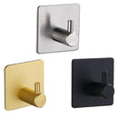 Punch Free Kitchen Towel Hanger Hooks Wall Mounted Bathroom Holder (Black)