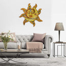 Metal Sun Moon Art Crafts Rust-proof Wall Ornament Gift Home Garden Decor Newly