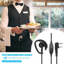 2Pin K Head Braided Earphone Earpiece with PTT Microphone for Kenwood KPG Radio