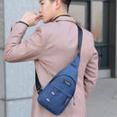 Women Fashion Solid Color Shoulder Chest Bag Travel Large Handbags (Blue)
