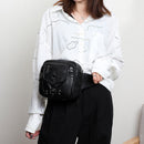 Casual Large Capacity PU Crossbody Packs Multi-Pockets Women Rivets Shoulder Bag