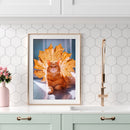 Orange Cat 5D DIY Full Round Drill Diamond Painting Rhinestone Handmade Cra