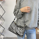 Animal Pattern Women Handbag Street PU Shoulder Underarm Tote Bag (Zebra)