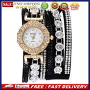 Fashion Women Bracelet Watch Rhinestone Leather Strap Classic Quartz Wristwatch