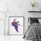 Flower Oil Paint By Numbers DIY Handpainted Home Decoration Unframed Umbrella