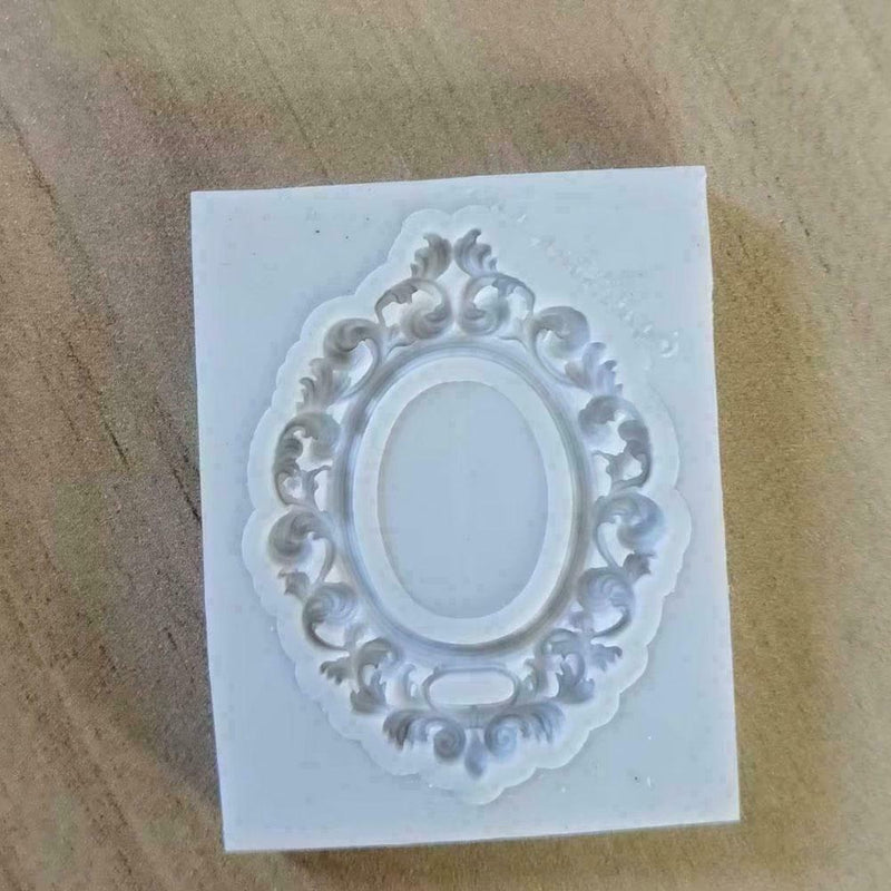 Lace Photo Frame Silicone Mold DIY Fondant Chocolate Cake S2U8 Tool Baking L1R8