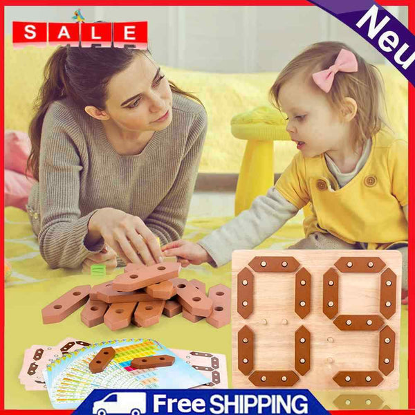 Wooden Numbers Board Subtraction Supplement Teaching Kids Early Educational Game