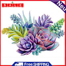 11CT Stamped Canva Partial Cross Stitch Embroidery Succulent Print Cotton Thread