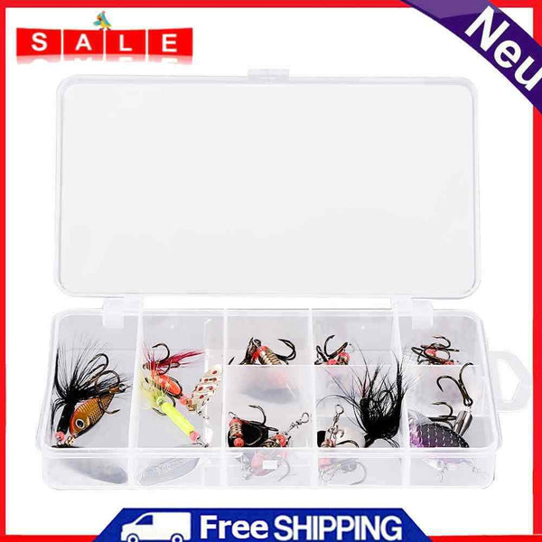 16pcs/pack Rotating Sequined Artificial Baits Metal Bionic Fish Hook Lures Kit