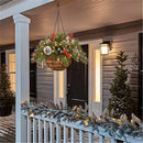Cones Led String Lights Flower Wreath Christmas Front Door Hanging Baskets