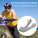 Ice Arm Sleeves Unisex UV Protection Half Finger Arm Cover (2 Finger Gray) Newly