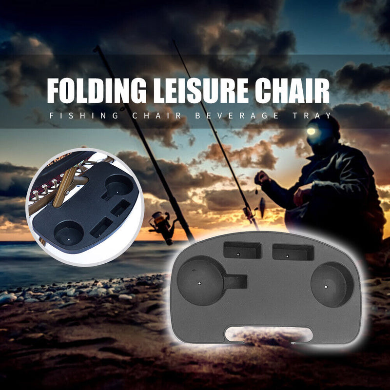 Drinking Tray Picnic Folding Leisure Lounger Clip Side Bottle Cup Holder Newly