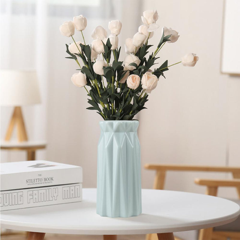 3 pcNordic Style Plastic Vase Desktop Ornaments for Dry Flower Holder (Pink)