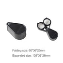 10X 30mm Double Open Folding Portable Jewelry Optical Glass Loupe Magnifier