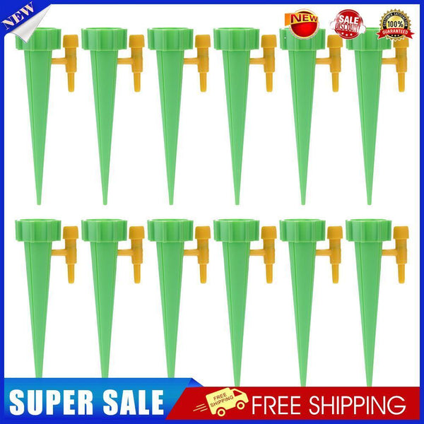 Drip Irrigation System Automatic Watering Spike for Plants (12pcs Green)