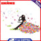 5D DIY Diamond Painting Happy Flowers Girl Cross Stitch Embroidery Rhinestones M