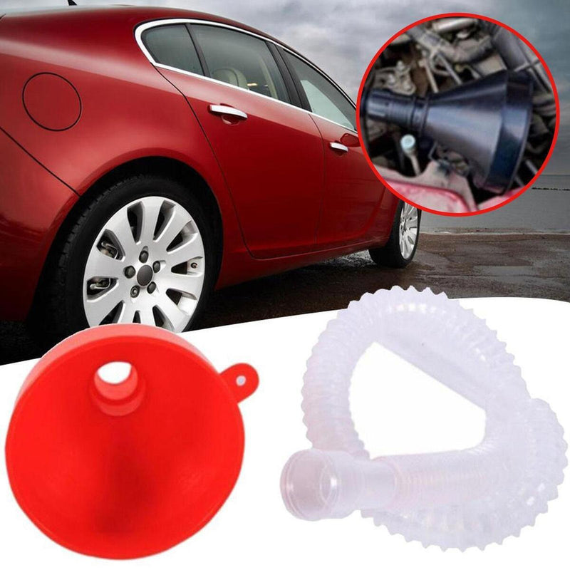Car Motorcycle Refueling Funnel Detachable Hose Gasoline Additive Oil X1B3