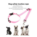 2 in 1 Pet Dog Cat Car Seat Belt Adjustable Harness Leash Travel Puppy Collar