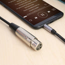 XLR 3pin Female to 3.5mm TRS 1/8inch Male Stereo Audio Adapter Cable Extension