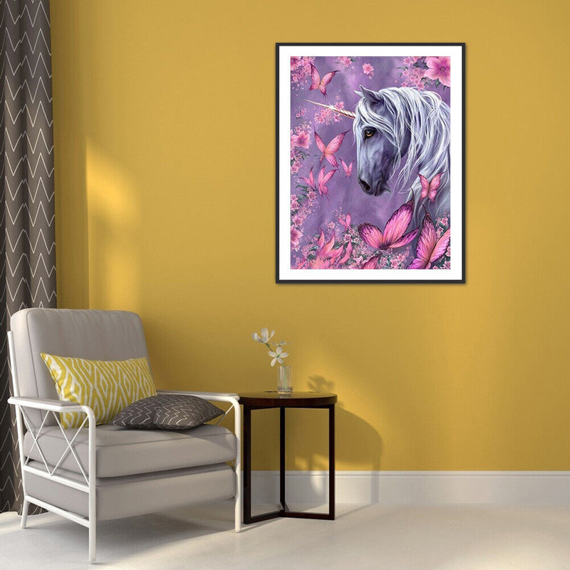 5D Diamond Painting Butterfly Horse Full Round Drill DIY Crafts Mosaic Pictures