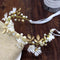 Women Floral Garland Crystal Flower Hairband Daisy Headwear Crown Headband