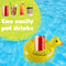 Inflatable Cup Holder Cute Yellow Duck Drink Stand Swimming Pool Float Coasters