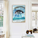 Waterfall Eye Oil Paint By Numbers Kits Canvas Picture Wall Art DIY Craft