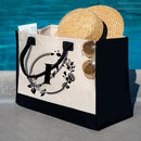 Canvas Shoulder Bags Letters Flower Clothing Storage Simple Shopping Handbags