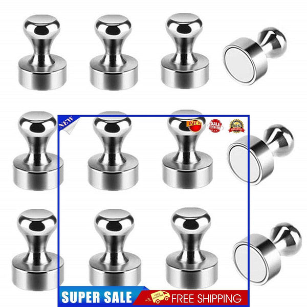 Nickel Magnetic Push Pins Portable Durable Magnets Hooks Hanger for Office