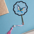 Flower Stamped Bookmark DIY Handmade Suzhou Embroidery Tassel Material Kit Craft