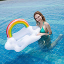 Inflatable Drink Holder Pool Rainbow Floating Fruit Serving Bar Table Tray Newly
