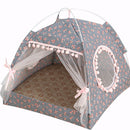 Dog Bed Cat Tent House Mat Puppy Kennel Cushion Pet Pad Supply (Grey M) Newly