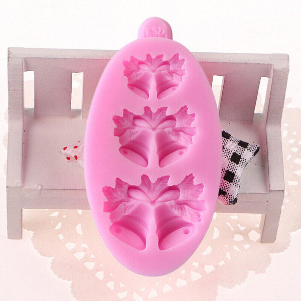 Christmas bell silicone fondant cake chocolate cookie DIY W1W3 handwer S7S0