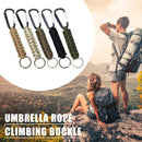 Outdoor Climbing Umbrella Rope Spring Carabiner Keychain EDC Tool Random Co