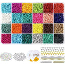 Glass Beads Box Set Spacer Beads For Jewelry Making Bracelet NE Diy AU P9I6