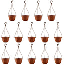 14PCS Plastic Flower Pot Chain Plant Basket Planter Holder Hanging Balcony Decor