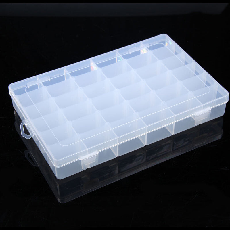 36 Grid Plastic Adjustable Jewelry Organizer Box Storage Container Case  Newly