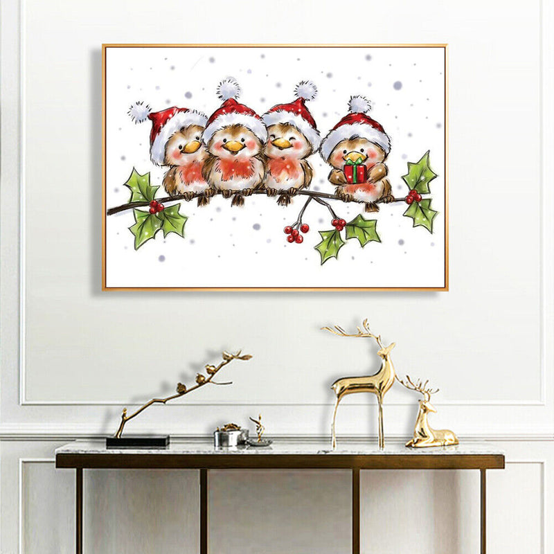 5D Full Round Drill Drawing Picture Hat Bird Diamond Painting Living Room Decor