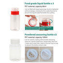 6pcs Spice Sauce Condiment Bottle BBQ Pepper Jar Seasoning Pot (Wine Red) Newly