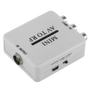 Portable AV To RF Mini HD Video Converter Adapter Box RF Amplifier TV Switcher