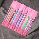 55pcs Straight Knitting Needles Alumina Crochet Hooks Weaving Craft Tools
