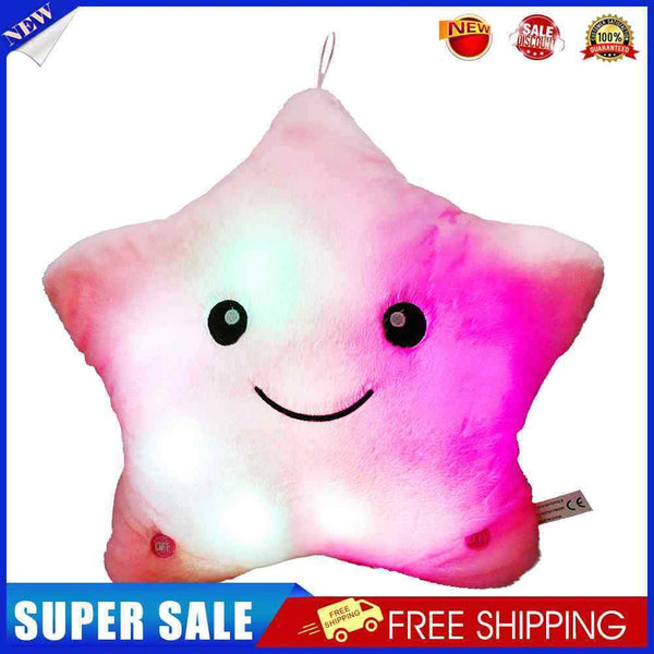 Luminous Pillow Star Cushion Stuffed Plush Colorful Household Night Light T
